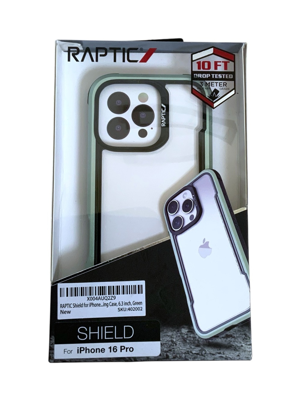 Raptic Shield Clear Protective Case for iPhone 16 Pro
